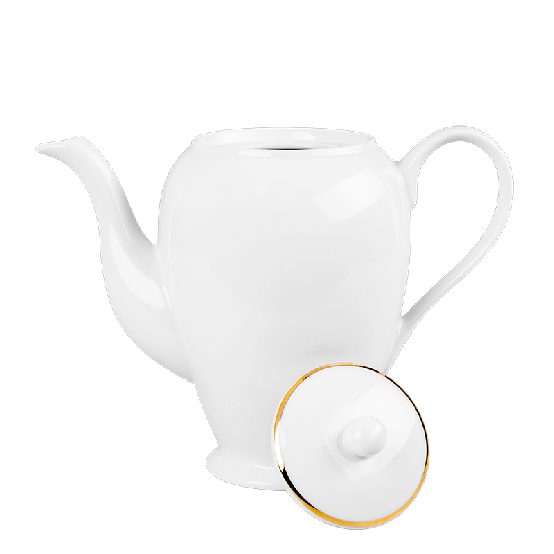 Coffee Pot White with Gold Thread 140 cl