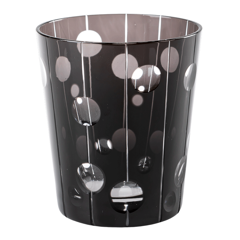 Black Mélodie glass tumbler Ø 8 cm H 9 cm 24 cl