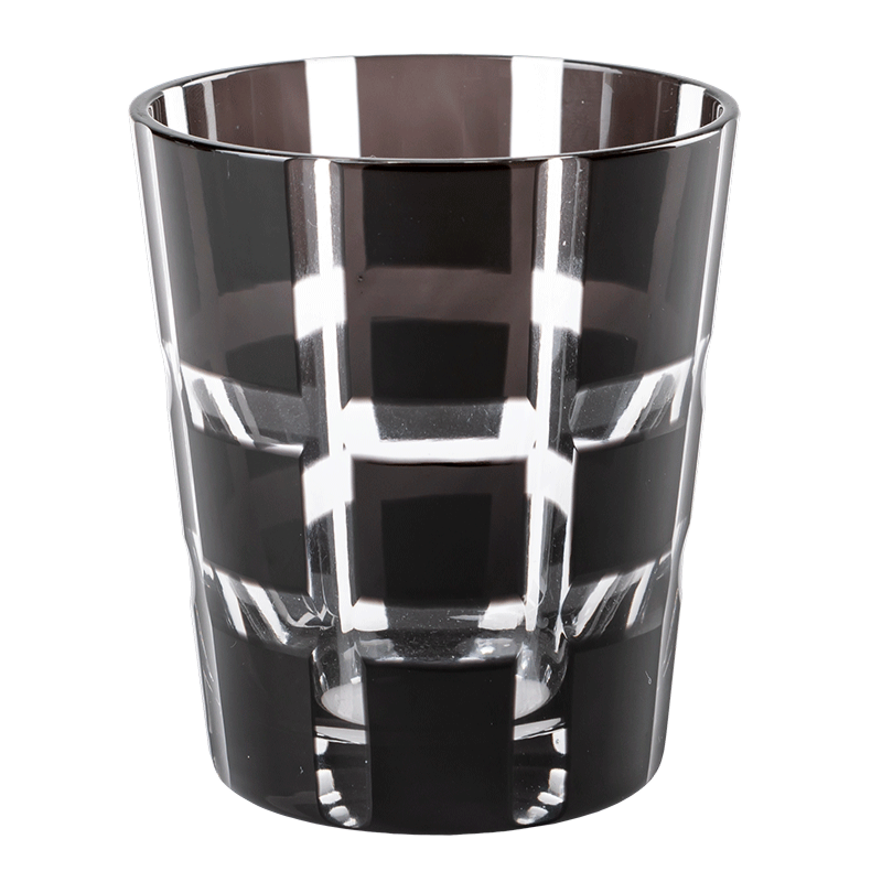 Black Mélodie glass tumbler Ø 8 cm H 9 cm 24 cl