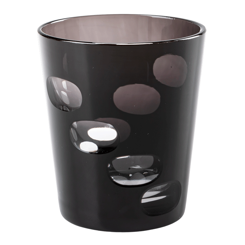 Black Mélodie glass tumbler Ø 8 cm H 9 cm 24 cl