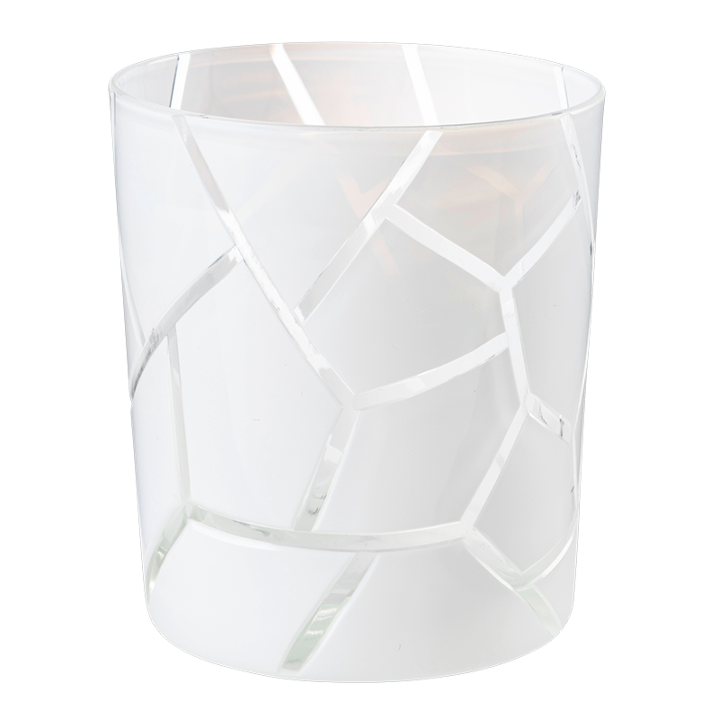 White Mélodie glass tumbler Ø 8 cm H 9 cm 24 cl