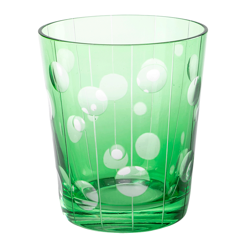Green Mélodie glass tumbler Ø 8 cm H 9 cm 24 cl