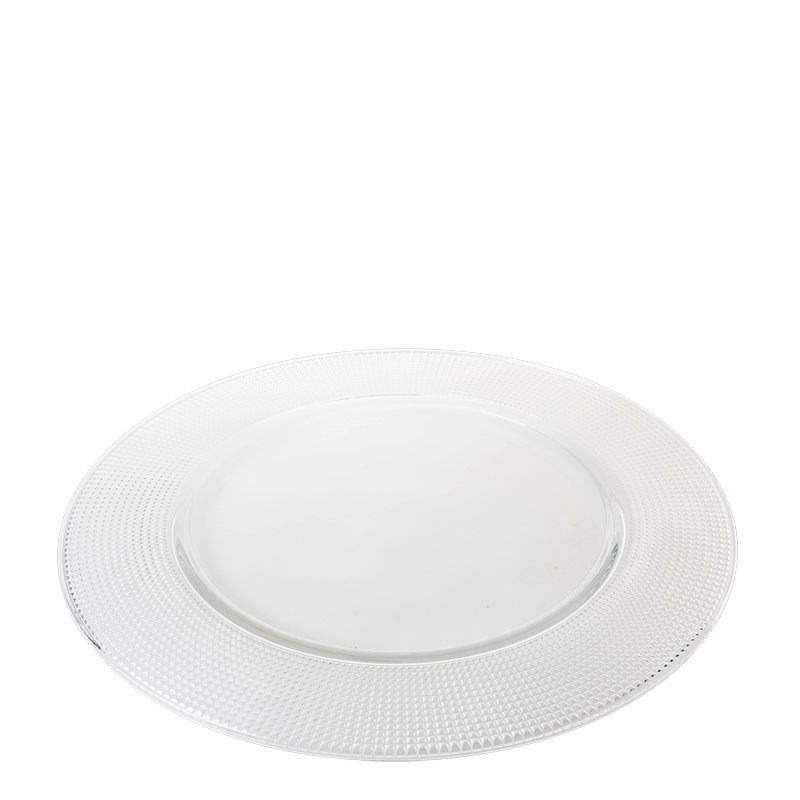 Diamant glass charger plate Ø 32 cm