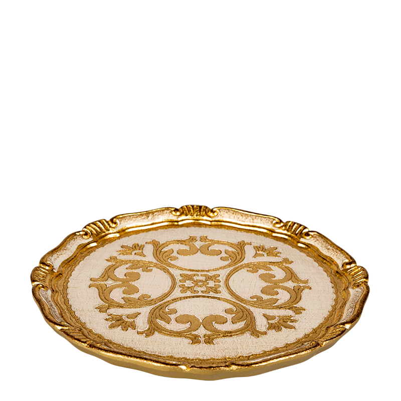 Venezia charger plate white and gold Ø 32,5 cm