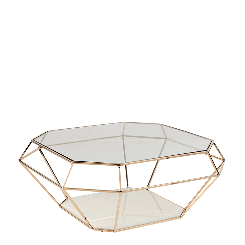 Diamond Coffee Table in Gold