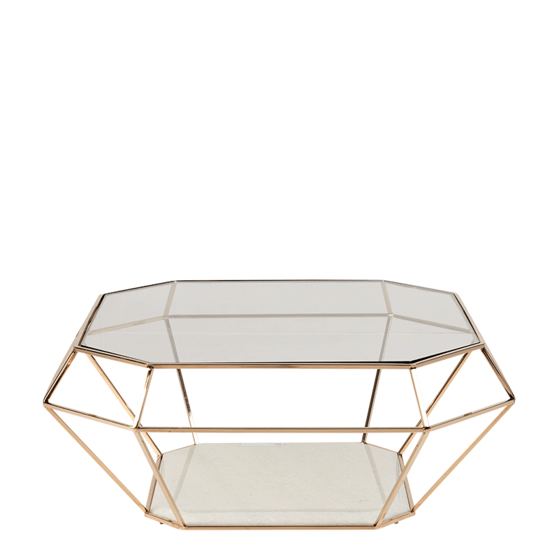 Diamond Coffee Table in Gold