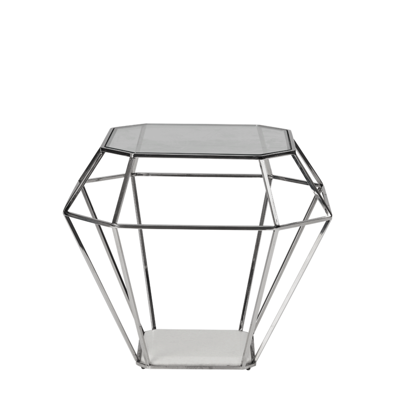 Diamond Occasional Table in Silver 