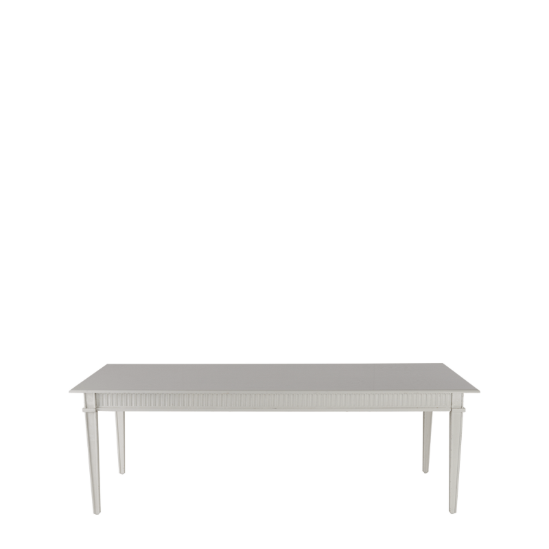 Sandstone Willow Dining Table in White Lacquered
