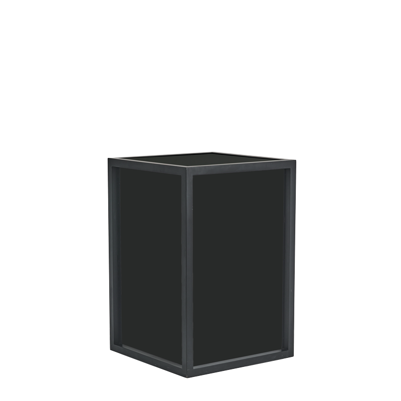Unico Square Bar Unit with Black Frame and Black Panels