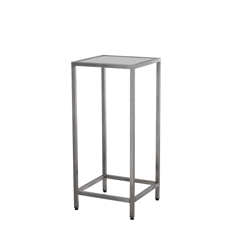 Unico Square Poseur Table - Stainless Steel Frame - Coloured Top