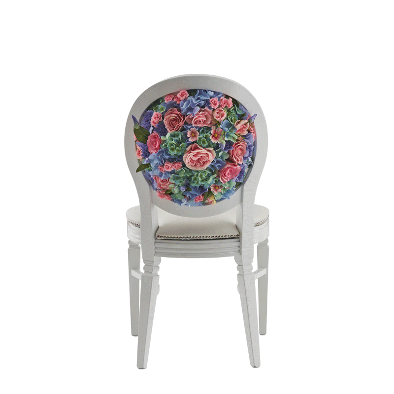 Chandelle Chair in White with Bespoke