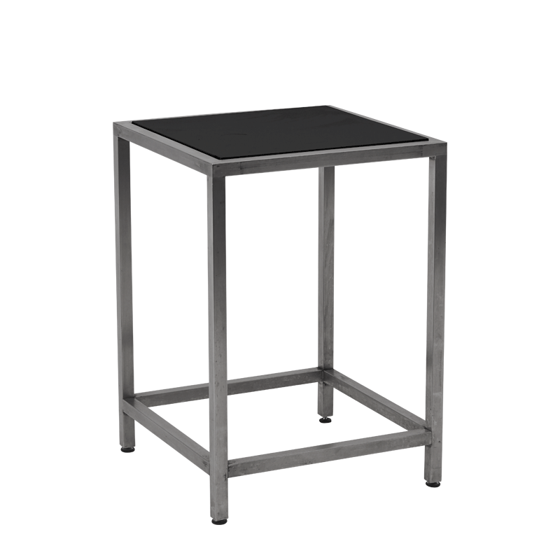 Unico Square Occasional Table - Stainless Steel Frame - Black To