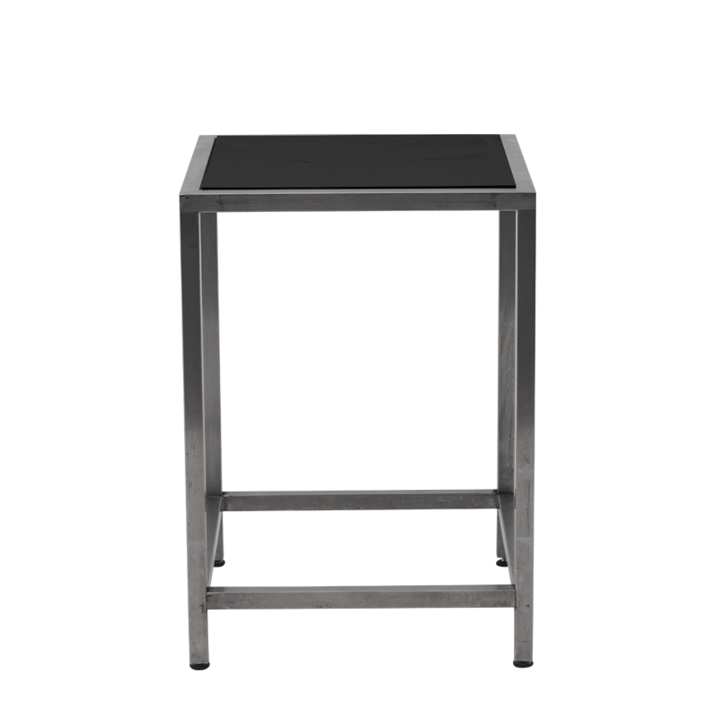 Unico Square Occasional Table - Stainless Steel Frame - Black To
