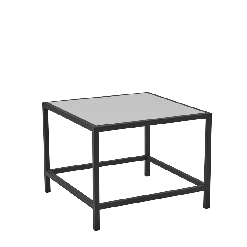 Unico Square Coffee Table with Black Frame and Coloured Top