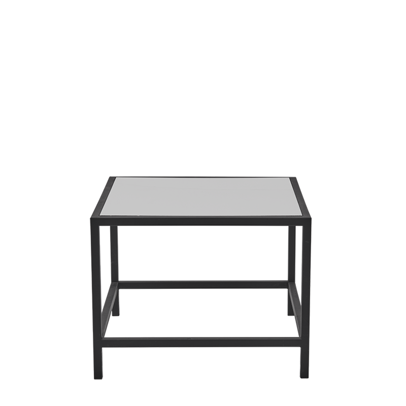 Unico Square Coffee Table with Black Frame and Coloured Top