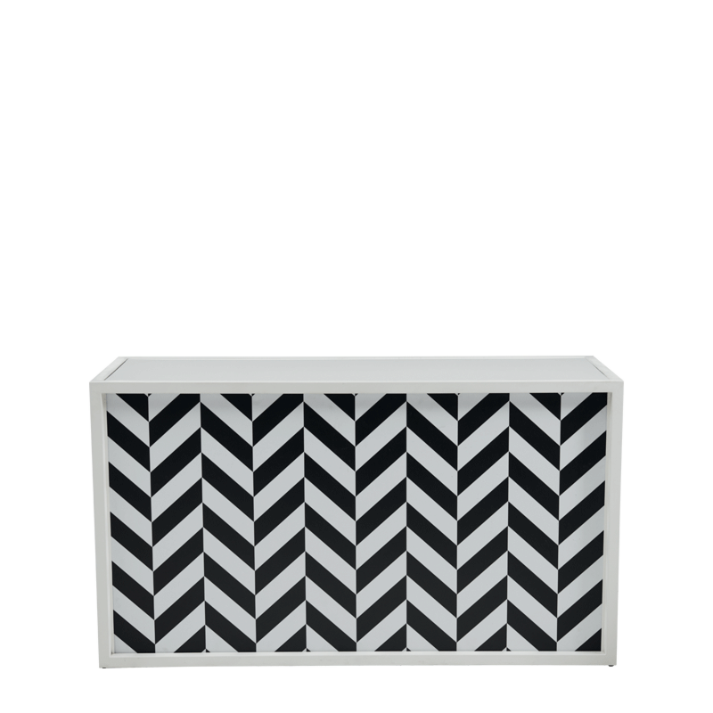 Unico Bar with White Frame and Black and White Front
