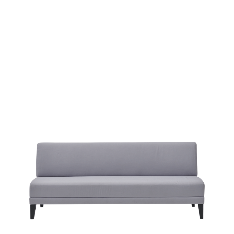 Sardinia Straight Smooth Back Sofa in Grey