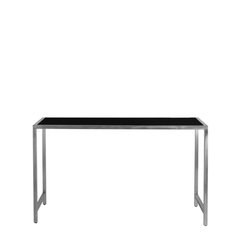 Unico Rectangular Poseur  F - Stainless Steel Frame - Black Top