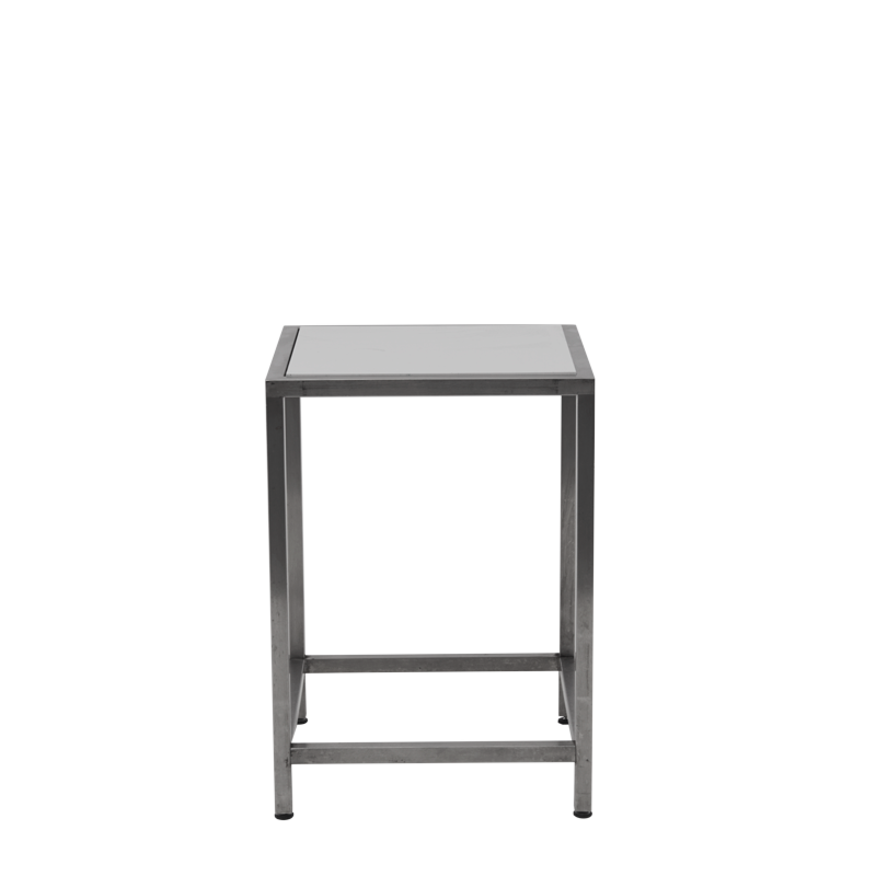 Unico Square Occasional Table- SS Frame - Coloured Top