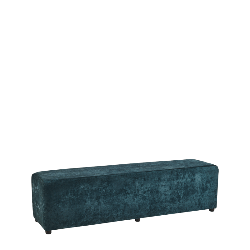 Rochelle Bench in Azzurro Blue Velvet