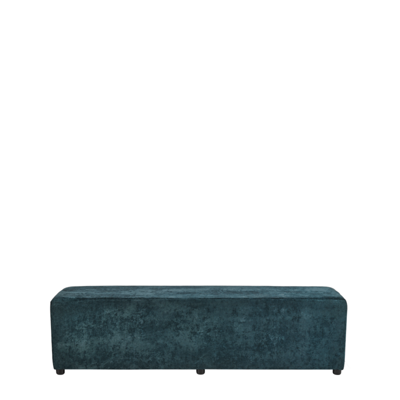 Rochelle Bench in Azzurro Blue Velvet