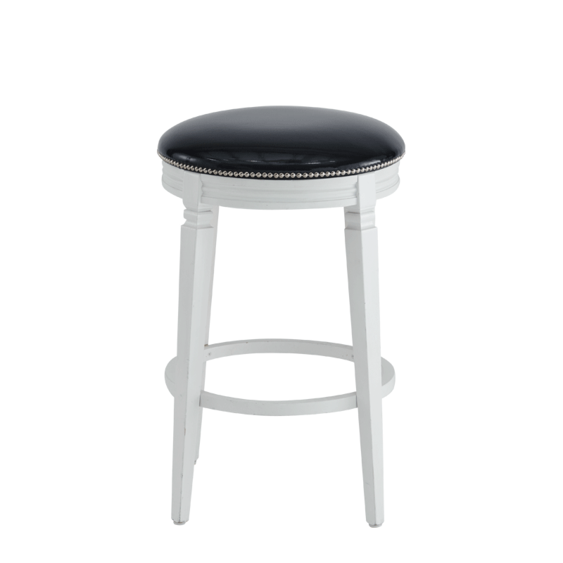 Beli Bar Stool White with Black Seat Pad