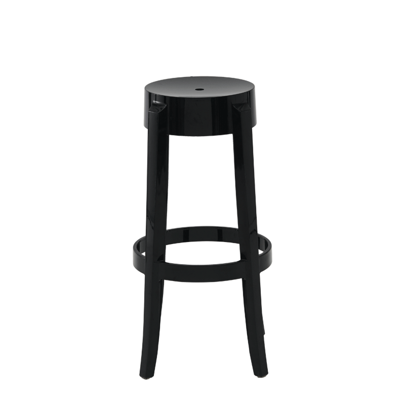 Charles Ghost Bar Stool in Black