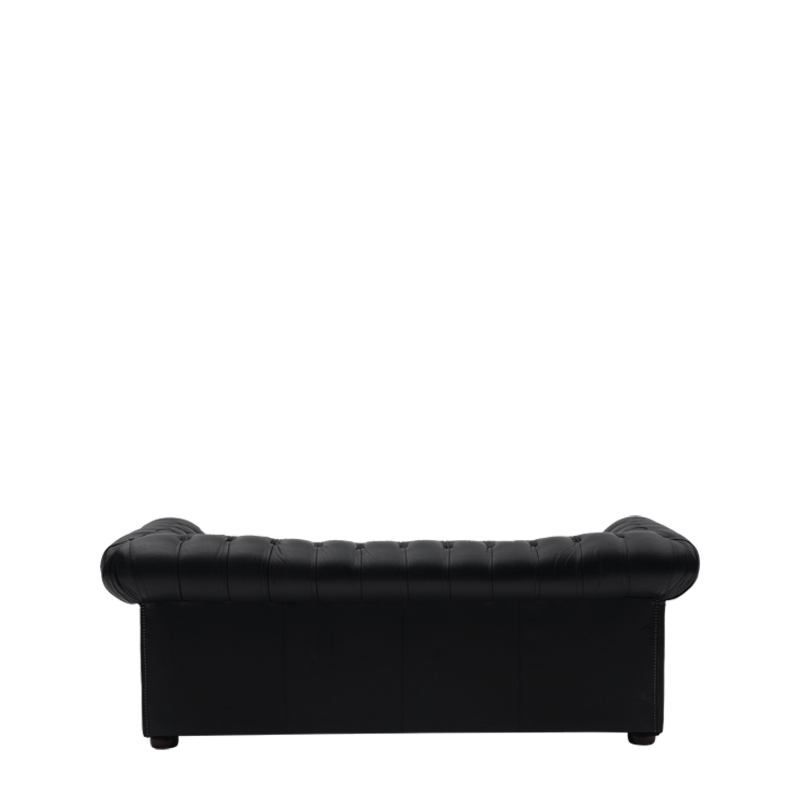 Chesterfield Sofa in Black 7ft