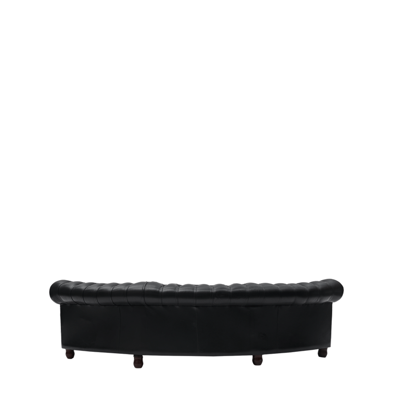 Chesterfield Curved Sofa in Black