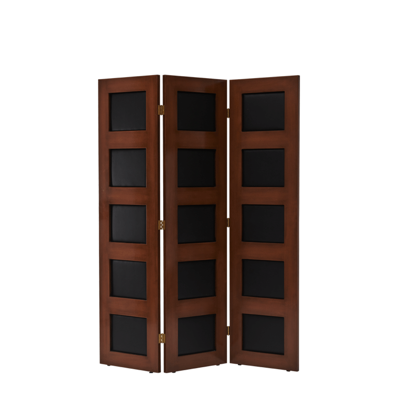 CKC Screen in Antique Walnut Frame with Black Panels