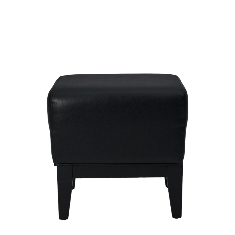 Classic Square Ottoman in Black