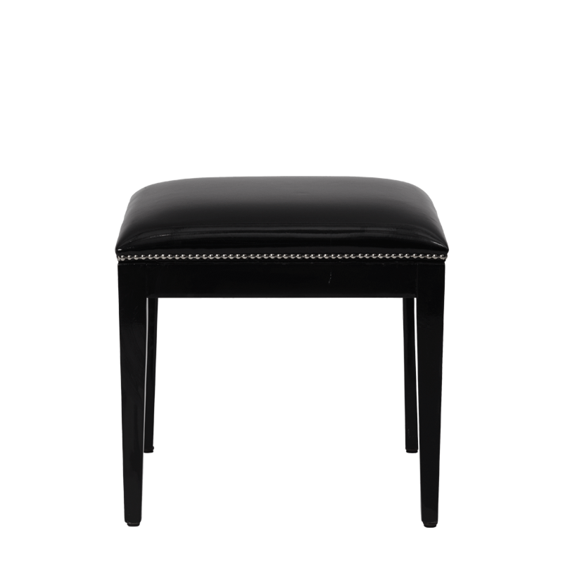 Divano Ottoman in Black with Black Seat Pad