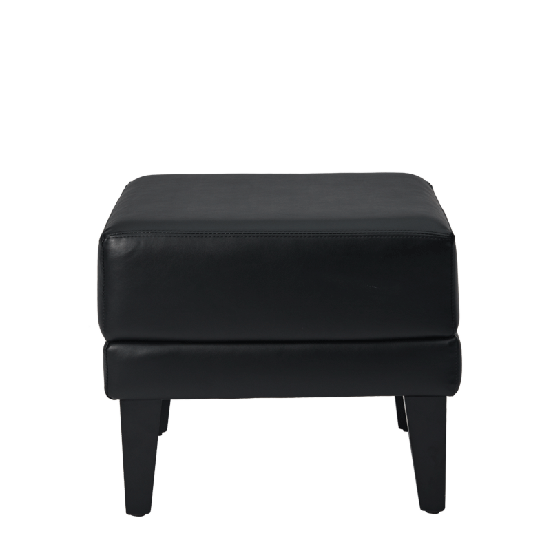 Infinito K Small Square Ottoman in Black