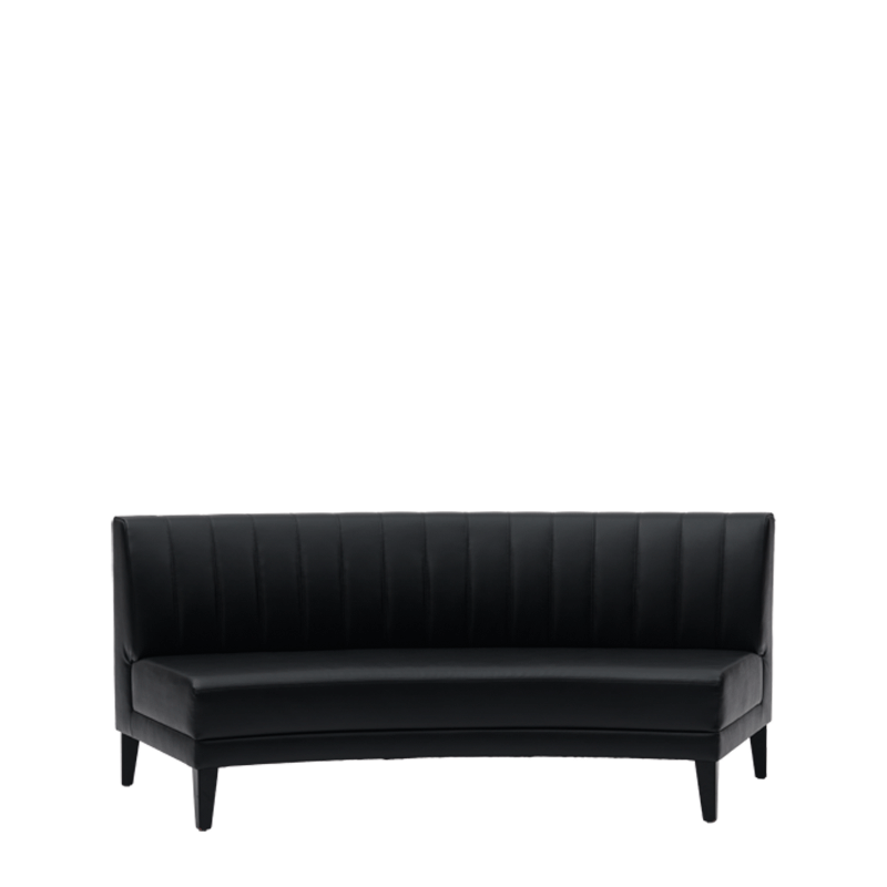 Infinito E Curved Sofa in Black