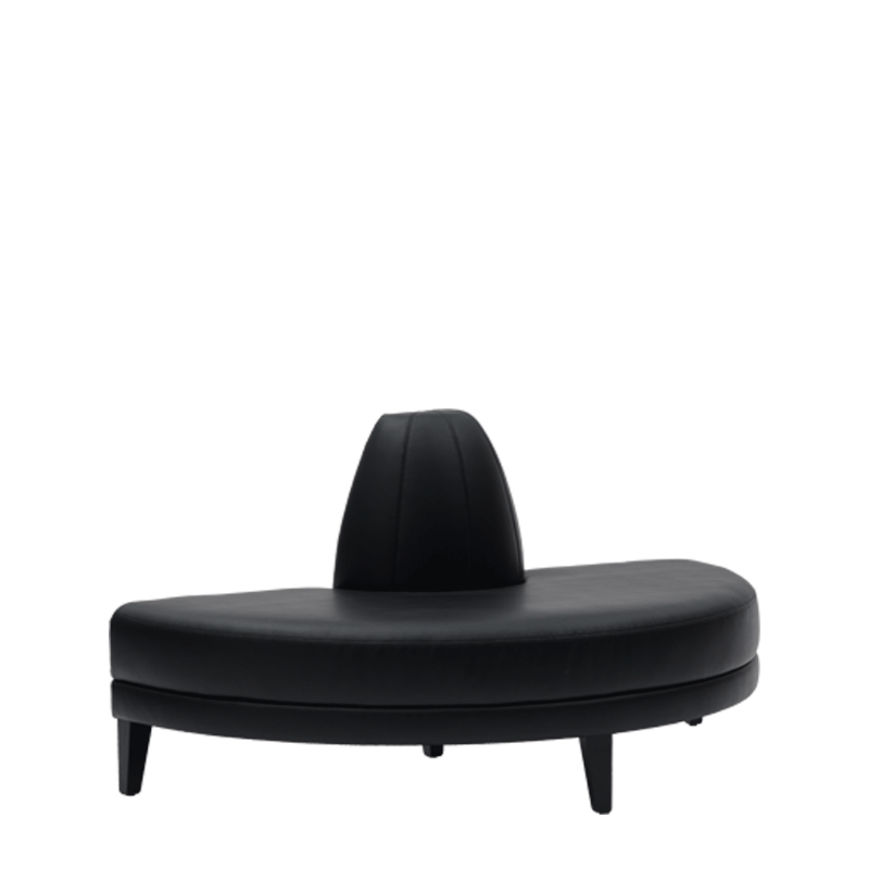 Infinito H Bullnose Sofa in Black