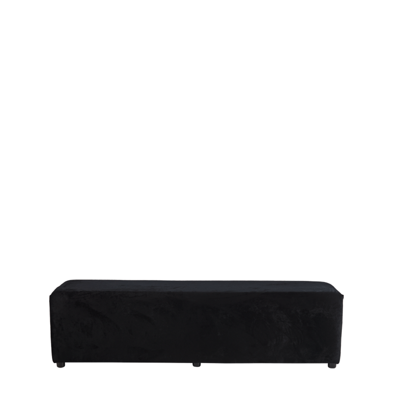 Rochelle Bench in Black Velvet