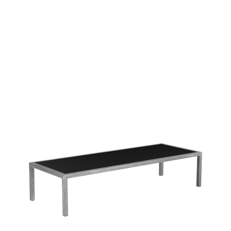 Unico Rectangular Max Coffee Table - Steel Frame - Black Top