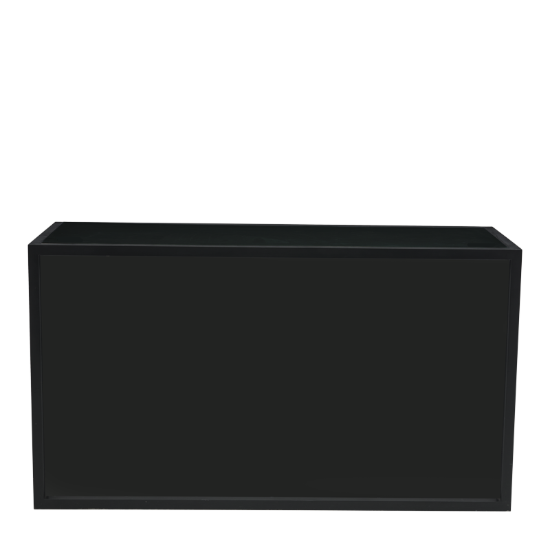 Unico Rectangular Bar with Black Frame and Black Panels