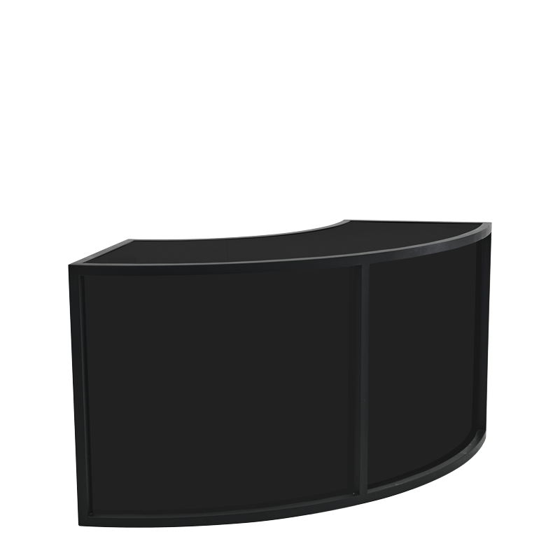Unico Curved Bar with Black Frame and Black Panels