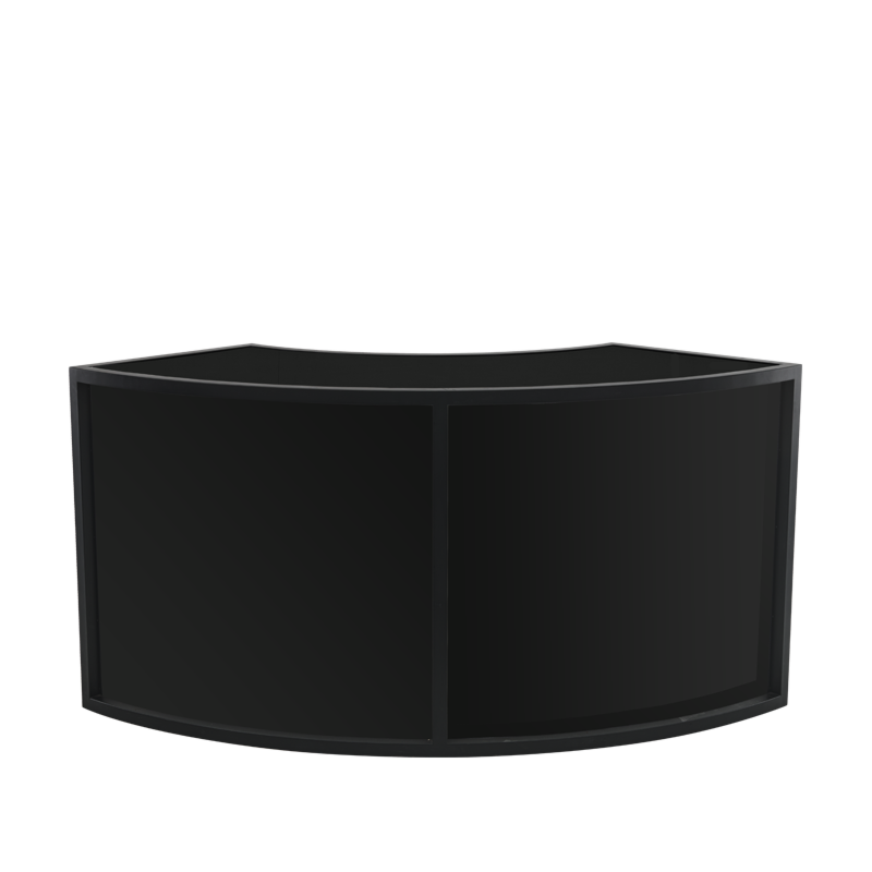 Unico Curved Bar with Black Frame and Black Panels