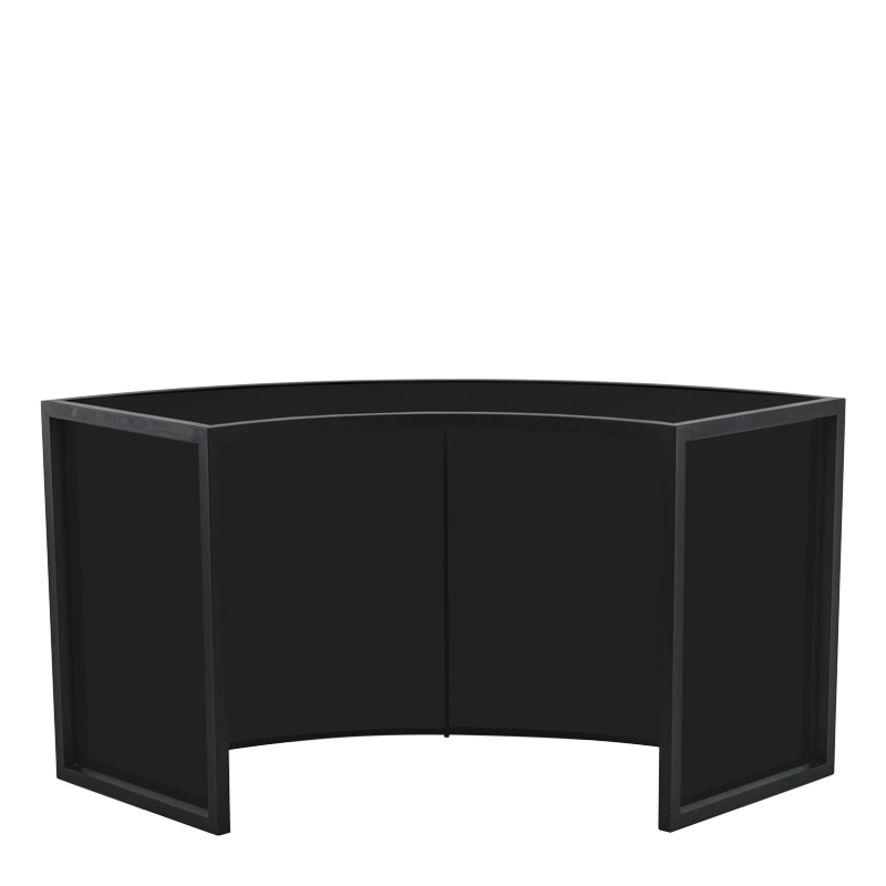 Unico Curved Bar with Black Frame and Black Panels