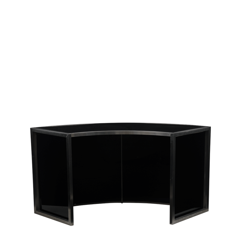 Unico Curved Bar with Stainless steel Frame and Etched Front