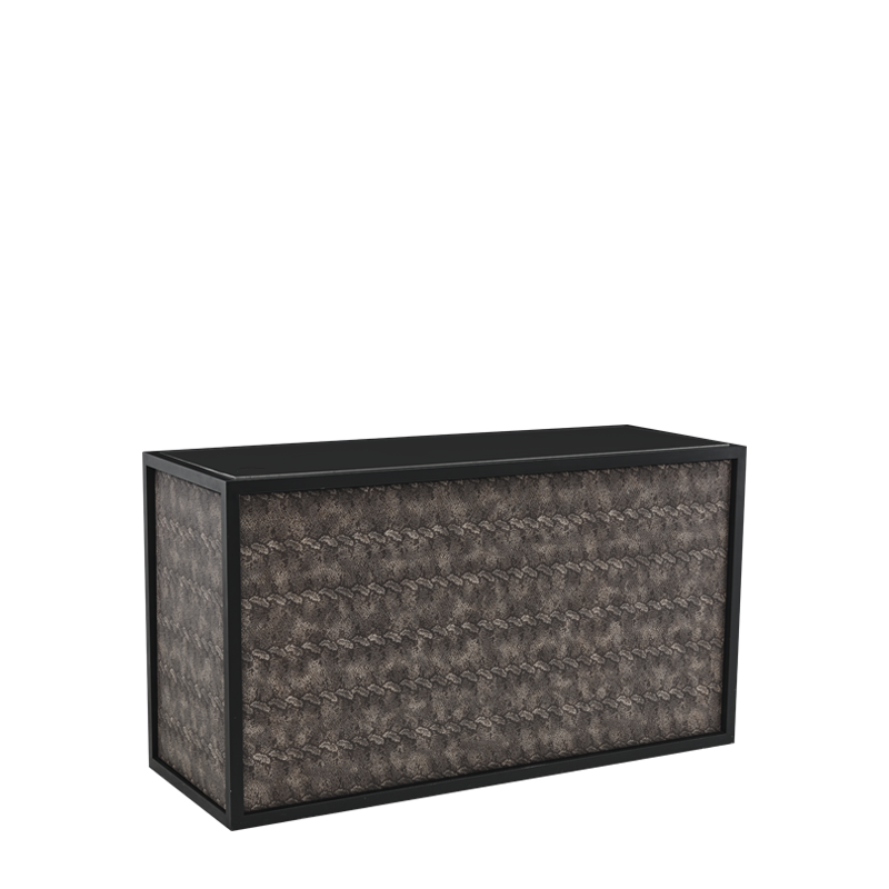 Unico Bar with Black Frame and Snake Skin Panels
