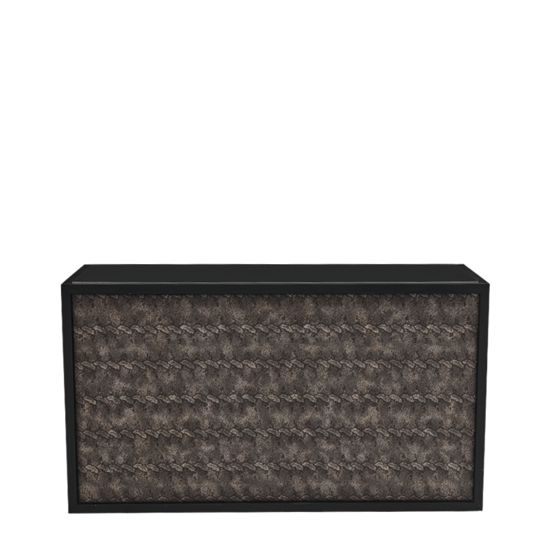 Unico Bar with Black Frame and Snake Skin Panels