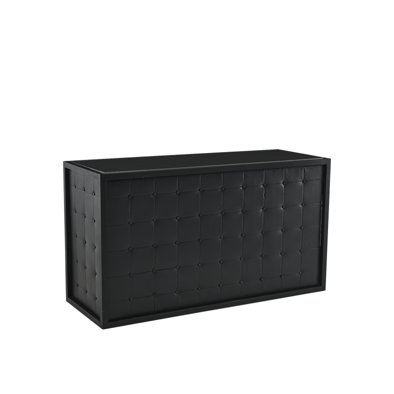 Unico Bar with Black Frame and Black Upholstered Panels