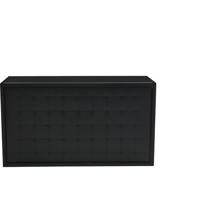 Unico Bar with Black Frame and Black Upholstered Panels