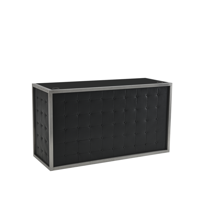 Unico DJ Booth - Steel Frame - Black Upholstered Panels
