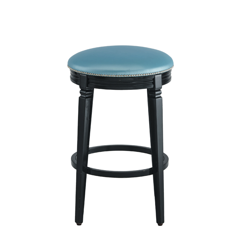 Beli Bar Stool Black with Blue Seat Pad