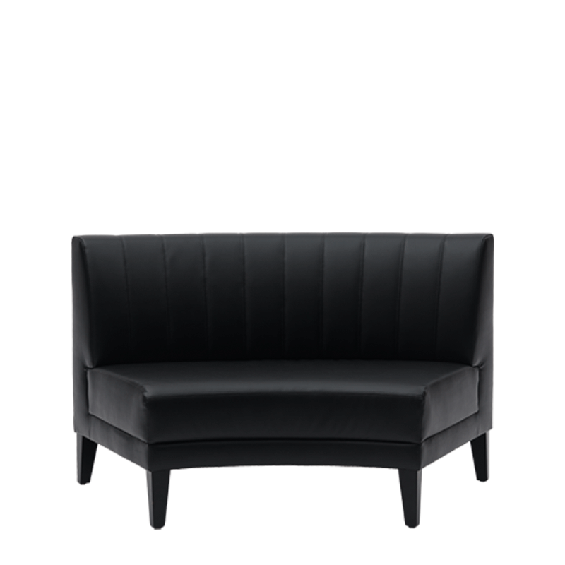 Infinito F Curved Sofa in Black