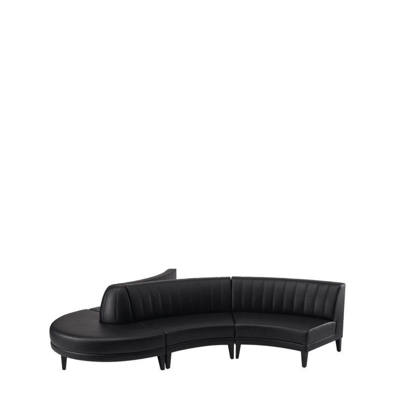 Infinito F Curved Sofa in Black